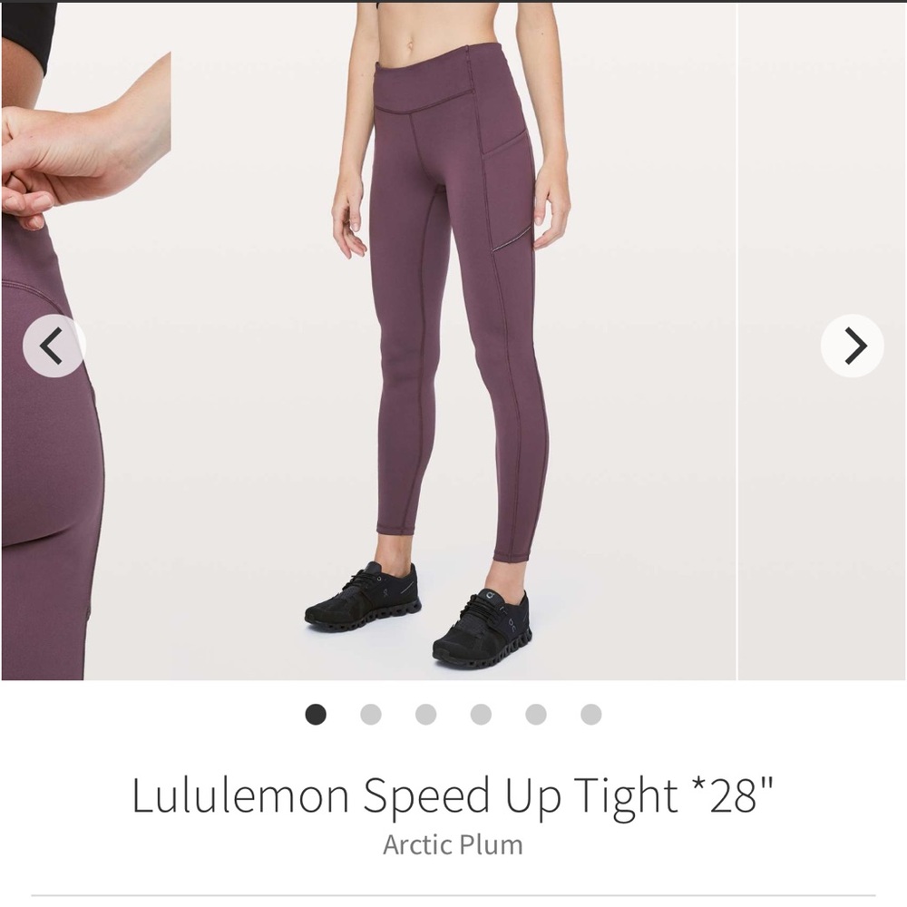 Lululemon Speed Up Tight 28” Leggings Arctic Plum Purple Size 4